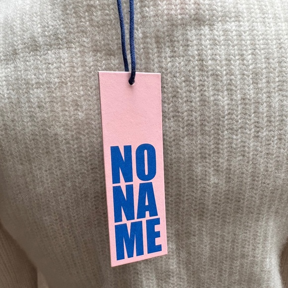 NO NAME (Neiman Marcus) WHITE RIBBED CASHMERE — SIZE M- NWT - Picture 5 of 5